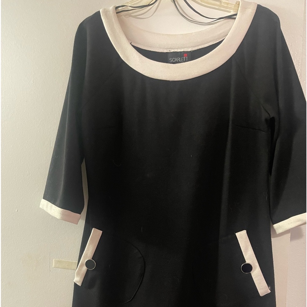 Scarlet Black and white dress.